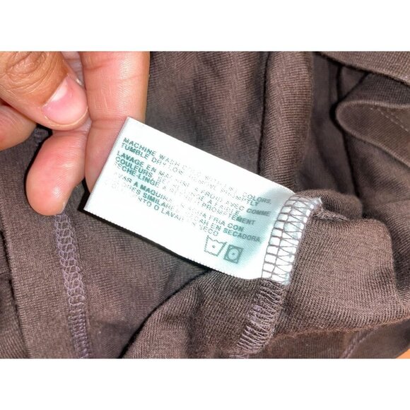 AG Los Angeles Brown Cotton Long Sleeve Collar Top Women's Size S - Picture 8 of 10